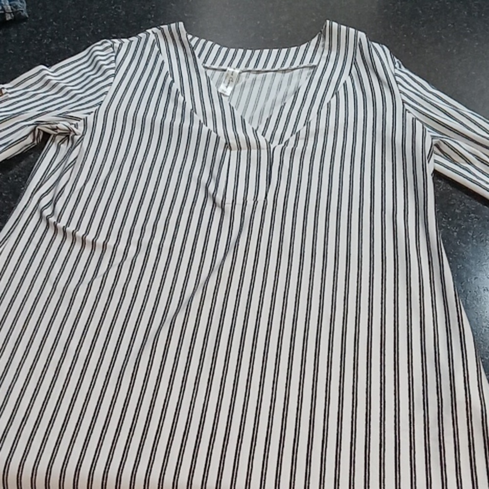 White and black blouse